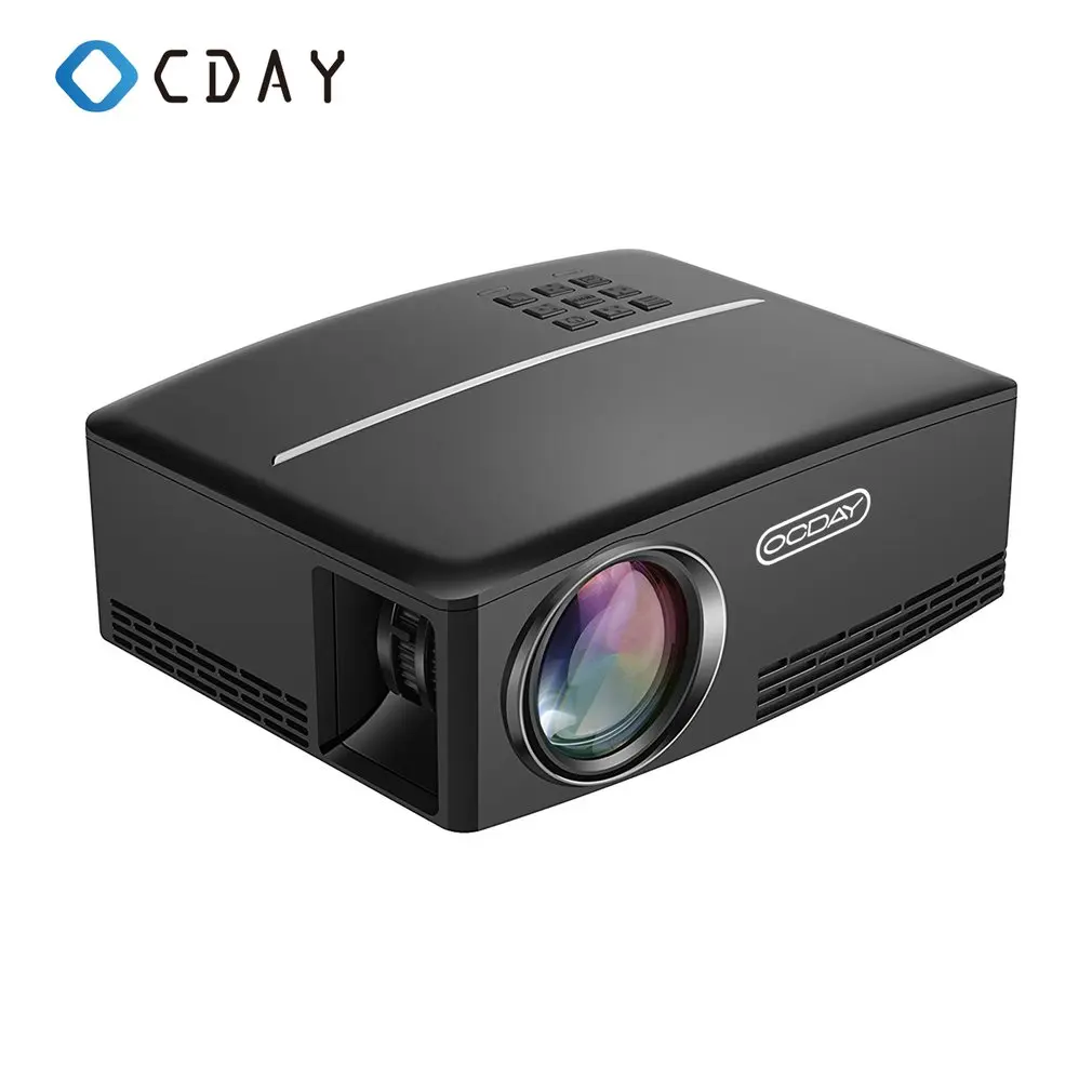 OCDAY Full HD 1080P Мини ЖК-проектор 1800 лм портативный мультимедийный домашний кинотеатр видео кино развлечения GP80