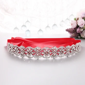 

YouLaPan Wedding Jeweled Ladies Belt Flower Sash Belt Rhinestone Sash Belts for Dresses Sequin Belts for Women Dresses Belt S453