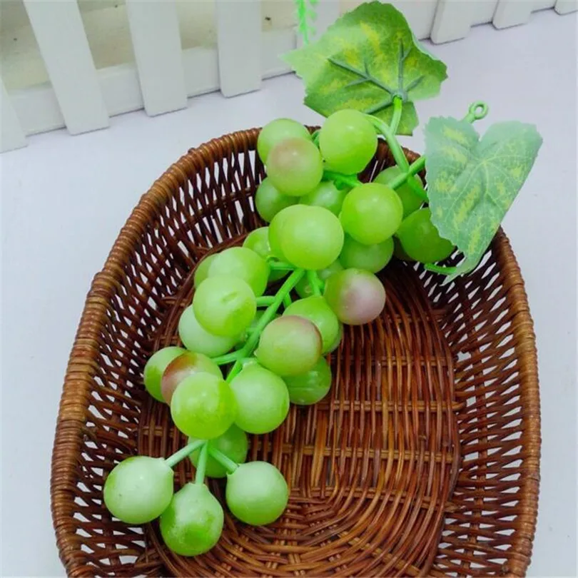 6 Strings PU Grape Artificial Raisins Fruit Simulation Model Toy Decorations Wedding Shoot Props Home Decoration