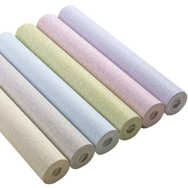 

Coining 4D European Style Wallpaper Coining Non-woven Wallpaper Environmentally Friendly Wallpaper Solid Color Plain Color Hotel
