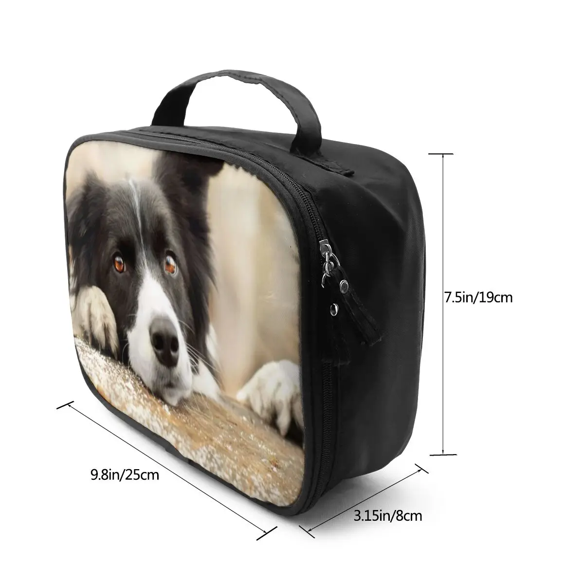 WHEREISART сумка-Органайзер для туалетных принадлежностей с принтом Border Collie, женские дорожные Чехлы для макияжа, большая вместительность, косметика, чемоданы для макияжа