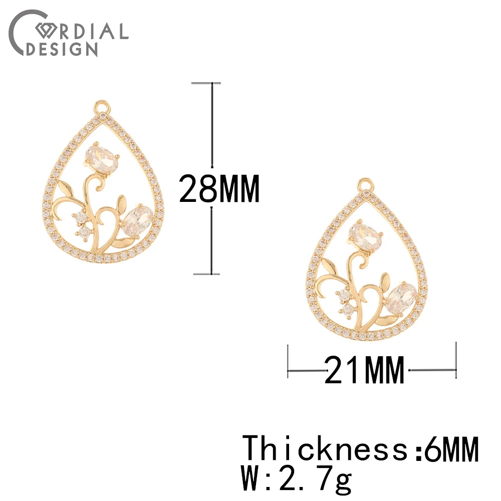 Cordial Design 20Pcs 21*28MM Earrings Pendant/DIY Making/Jewelry Accessories/Hand Made/Flower Shape/Jewelry Findings Components - cordial