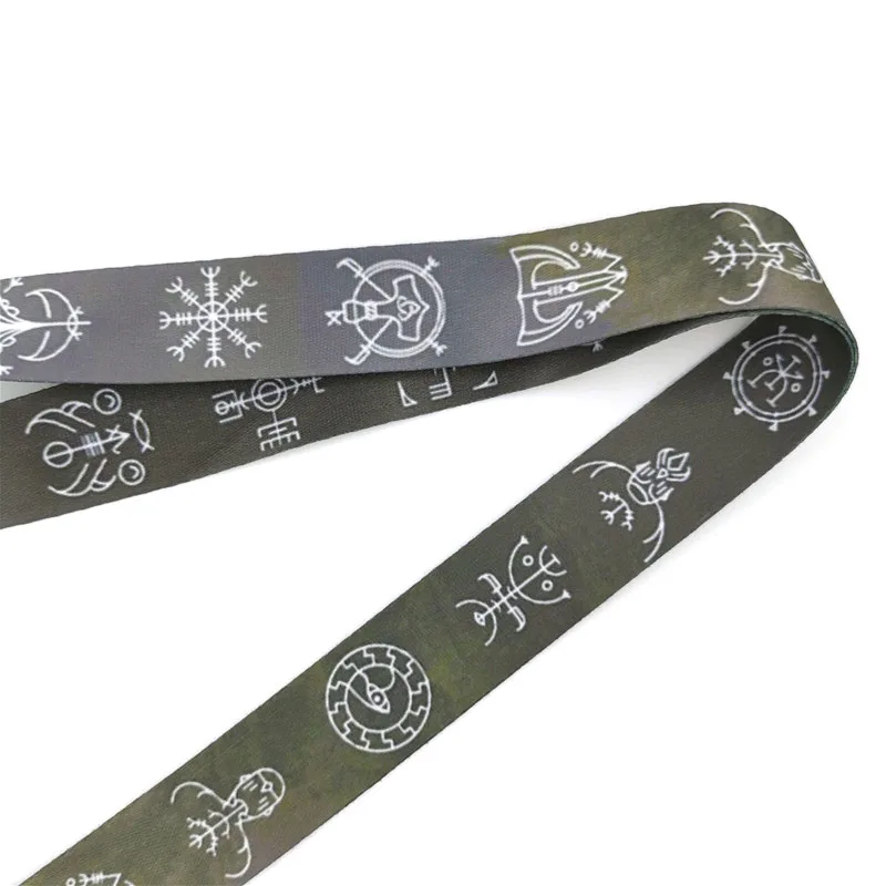 Viking symbols, винтажная мужская пара, ремешок на шею, брелок, держатель для мобильного телефона, ID, значок, веревка, брелок, аксессуар, подарок