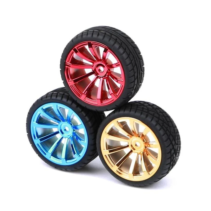 

4pcs Dia 65mm Wheel Hub Motor Kit Toy Car Tires Use For DIY Robot Smart Model Shaft Motor Hexagonal Coupling Coupler Connection