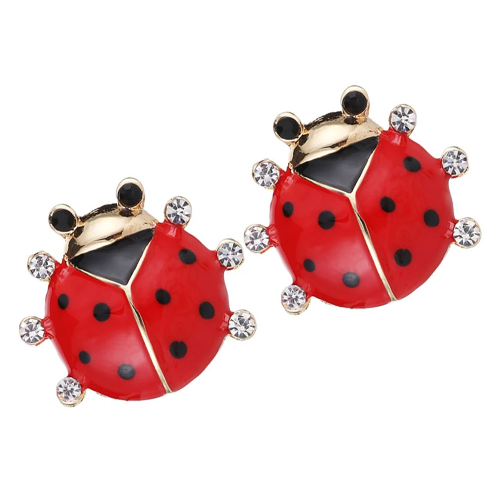 2 шт. брошь нежная Coccinella Septempunctata креативная прочная из сплава на грудь для женщин