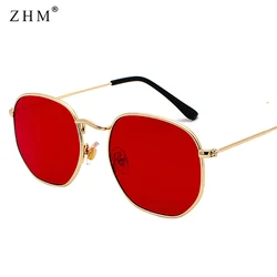 Vintage Square Metal Frame Pilot Mirror Sunglasses - Classic Retro Fashion Eyewear (As Picture)