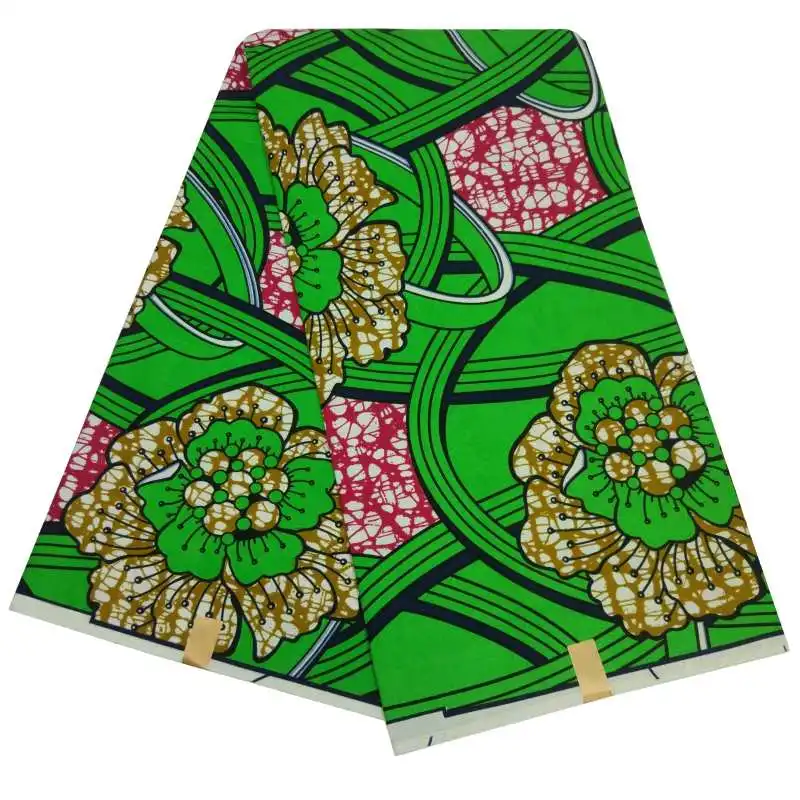 Полиэстер воск печатает ткань не хлопок Анкара мягкий воск высокого качества африканская ткань для женщин платье - Цвет: as picture