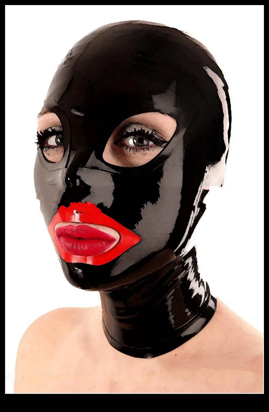 Latex Mask Halloween Party Hood bdsm sex estim restraints mask bondage adult toys game | Красота и здоровье