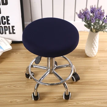 

Solid color Chair Cover Round Chair Cover Elastic Seat Cover Home Chair Slipcover Round Chair Bar Stool Floral Printed