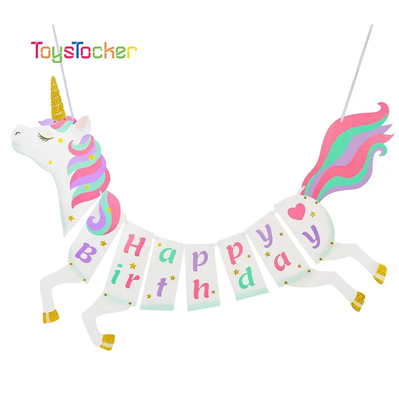 Новинка; новые модные женские туфли, с надписью «Unicorns знамя флаги гирлянда Свадебная вечеринка счастливых праздников сувениры вечерние SuppliesDecor для вечерние лет