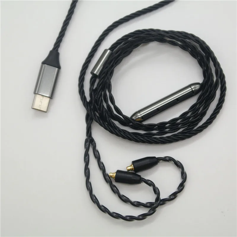 Аудио кабель MMCX к usb type-C Для Shure SE215 SE315 SE425 SE535 UE900 Westone W10/W20/W30 кабель для наушников 16/32 функция DAC
