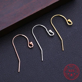 

2pair Authentic 925 Sterling Silver Color Ear Hooks 3 colors DIY Earrings Accessories Hooks Connector Jewelry Making