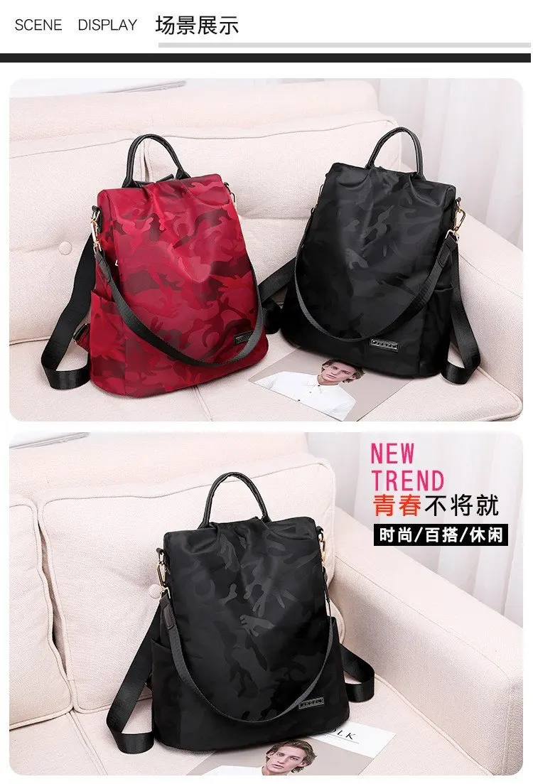 New Style Backpack Camouflage Decorative Pattern Hot Selling Anti-Theft WOMEN'S Bag Manufacturers Wholesale Foreign Trade Export