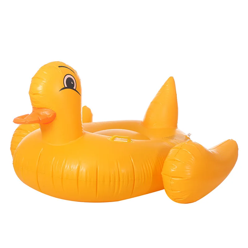 

New Style Cute Big Yellow Duck Adult Floating Row Wholesale Exquisite Large Water Riding Floating Bed Swimming Tube Manufacturer