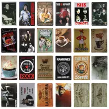 Добро пожаловать магазин доска номерной знак винтаж металлический знак кофе вывески Кухня Декор Бар открытый настенный плакат