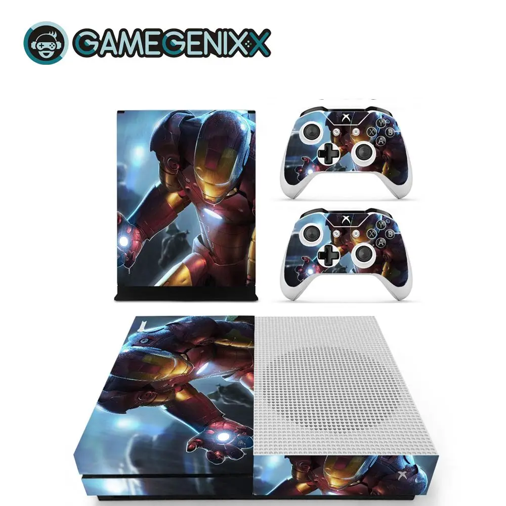 The Avengers GAMEGENIXX наклейка на кожу полный набор Виниловая наклейка для Xbox One Slim консоли и 2 контроллера-Мстители - Цвет: The Avengers