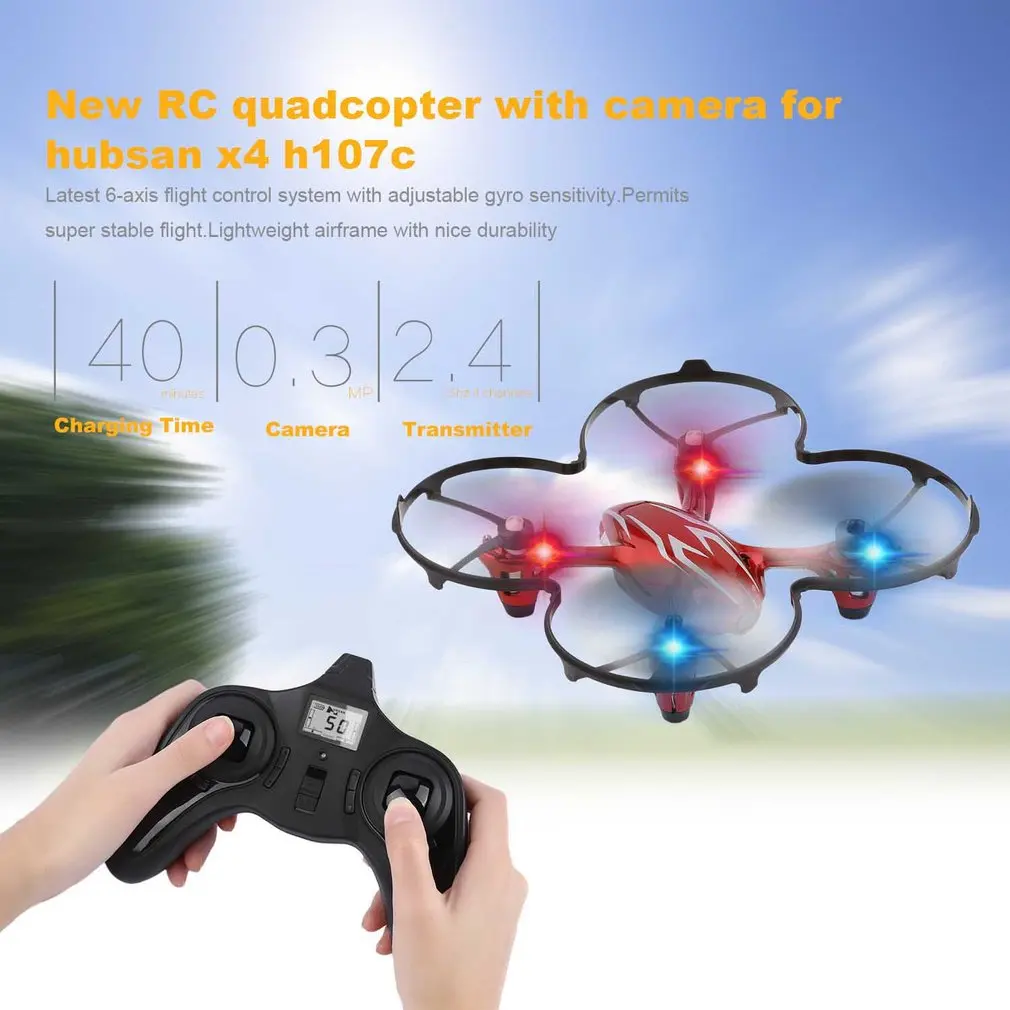 Профессиональный р/у вертолет со стальным корпусом и 0.3MP Камера H107C 2,4G 4 Каналы беспилотный Радиоуправляемый летательный аппарат-Квадрокоптер на дистанционном управлении для фотостудии видеосъемки фотографирования устройства