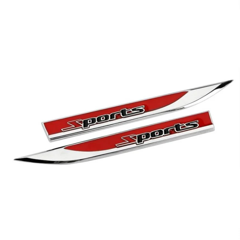 

3D Car Styling Side Wing Badge Emblem Fender Sport Car Sticker For Fiat Panda Bravo Punto Linea Croma 500 595