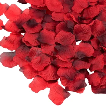 

7000 Pieces Dark Red Silk Rose Petals Artificial Flower Petals for Valentine Day Wedding Flower Decoration