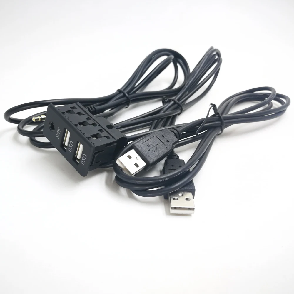 Biurlink Стайлинг авто аксессуары для автомобиля лодка мотоцикл 2,0 двойной USB интерфейс 3,5 мм AUX зарядный кабель-удлинитель