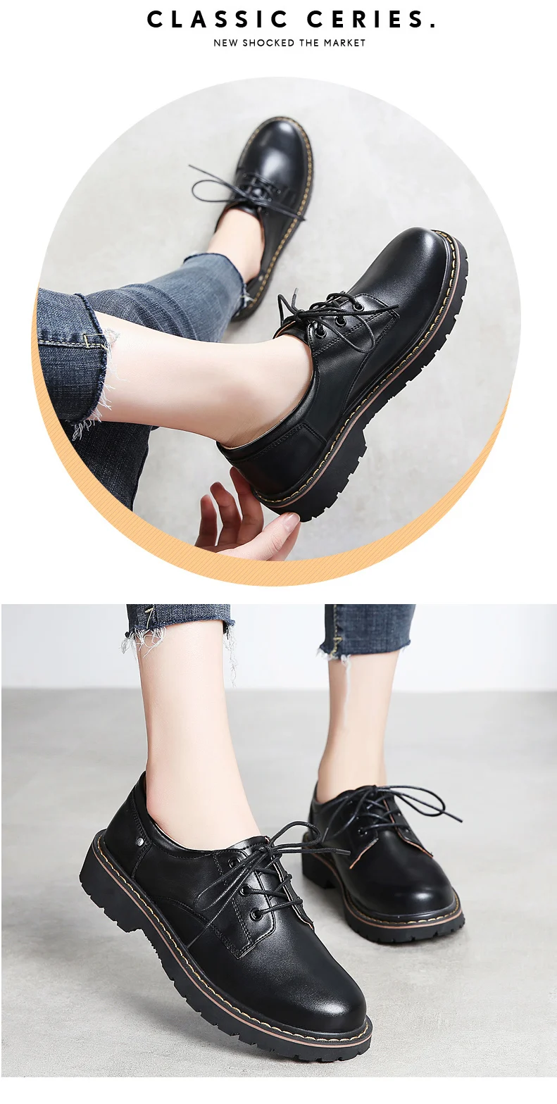 Top Quality Black Lolita Shoes Flats Womens Oxford Fur Loafers Women Leather Mary Jane Shoes Teen Girls School Shoes Big Size 43