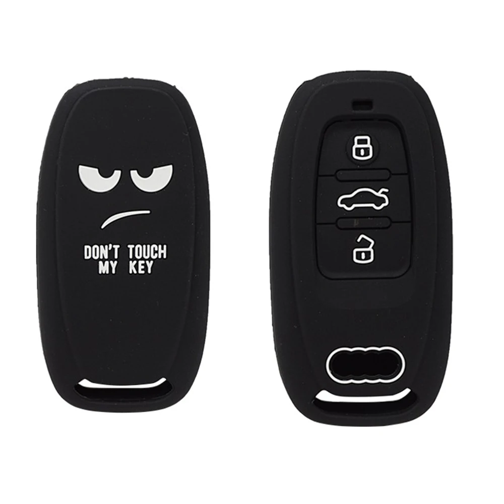 Cocolockey силиконовый чехол для автомобиля с надписью Don't Touch My Key держатель Audi A3 A4 A5