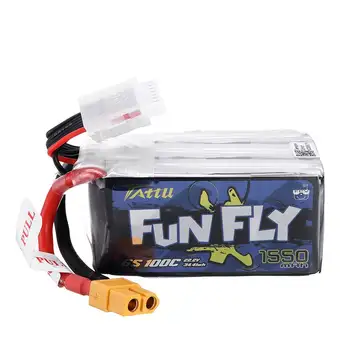 

TATTU Funfly Series 22.2V 1550mAh 100C 6S Lipo Battery for RC Model