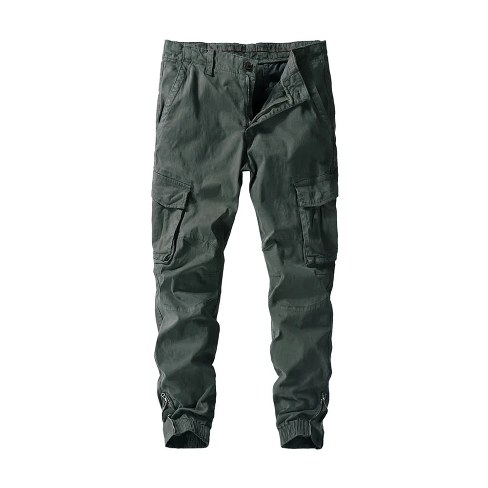 Trousers Solid Cotton Cargo Pants Men Outdoor Military Autumn and Winter Tactical Work Pants Multi-Pockets Trouser Clothing Male army cargo pants Cargo Pants