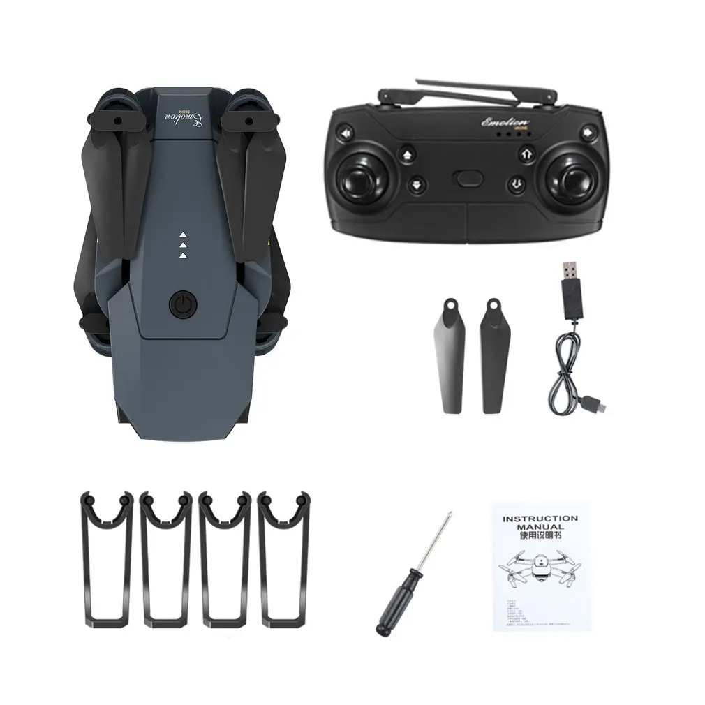 

DJ-1 2.4Ghz WIFI FPV Foldable RC Drone With Wide Angle 2.0MP HD Camera Altitude Hold Headless Mode RC Drone Aircraft