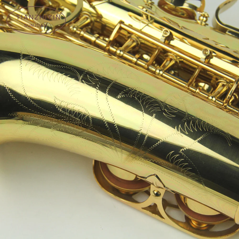 Высококачественный новый золотой саксофон плоский альт музыкальные