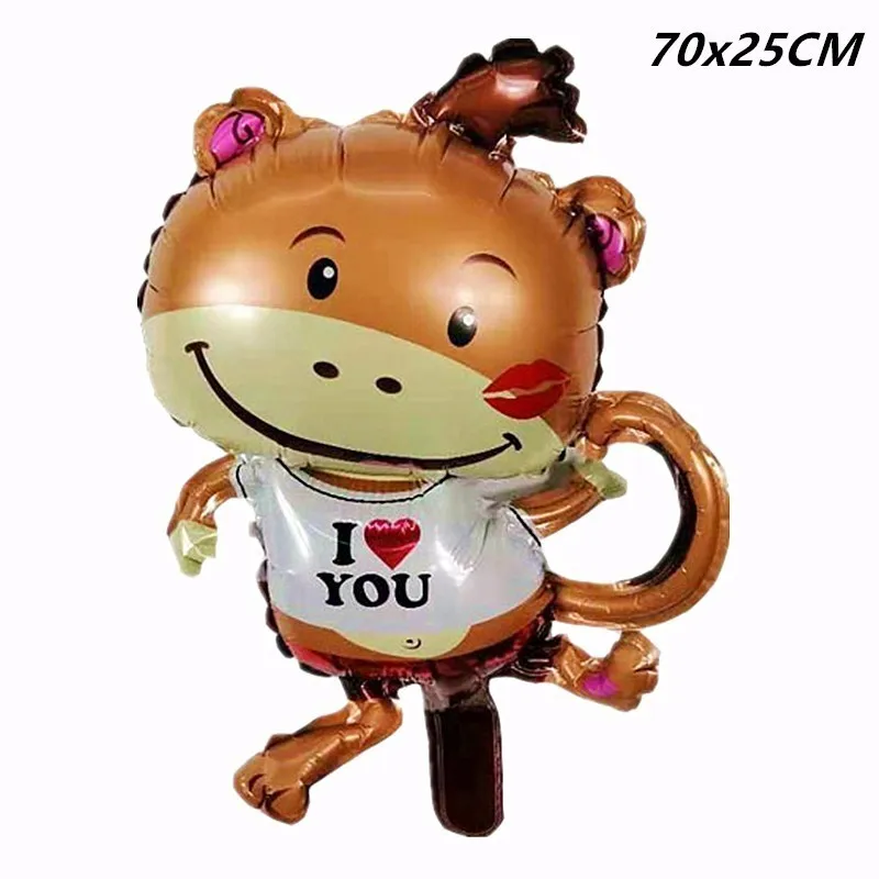 monkey 1 шт. большие воздушные шарики в виде животных джунгли вечерние енот и лиса баллон гелия декорации с днем рождения Дети BabyShower Декор Globos - Цвет: monkey