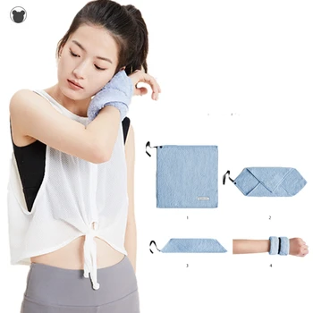 

Organic cotton sports towel Sport Wristbands Gym Bracers Band Sweat Wrist Band For Sport Wrist towel soft Antibacterial towels