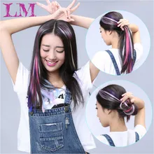 LM 22 ''цельные накладные волосы для наращивания 92 цвета с зажимом для наращивания волос термостойкие композитные заколки