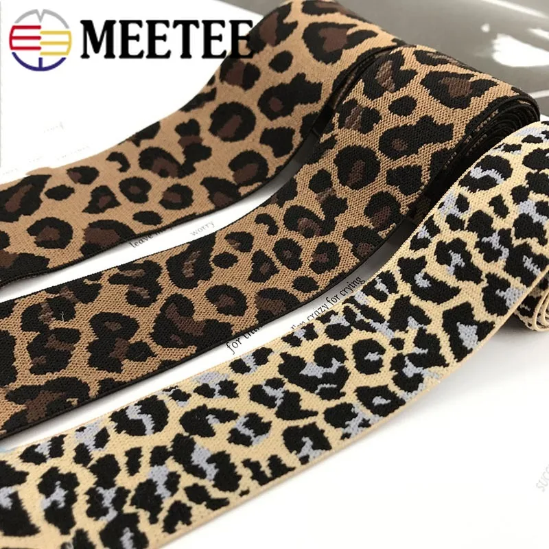 Meetee 3 м 30/40/50/60 мм с леопардовым принтом Вьетнамки эластичным ремешком утепленная