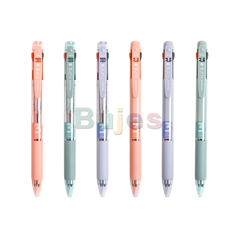 Original Korea Monami press type oil multi color ballpoint pen lovely