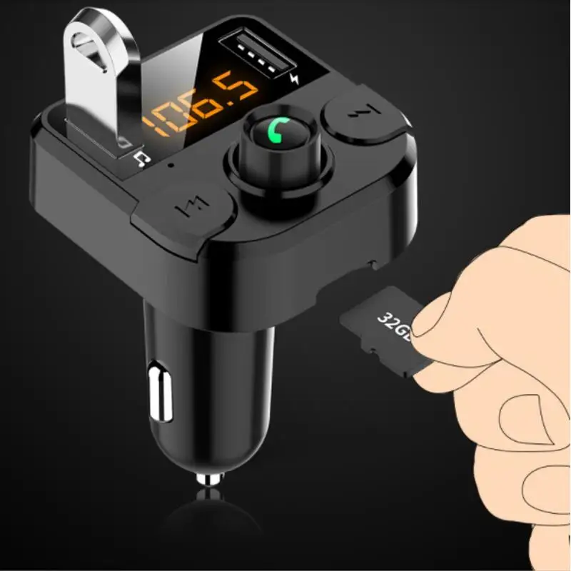 Fm-передатчик Aux модулятор Bluetooth Handsfree автомобильный комплект автомобильный аудио mp3-плеер с 3.1A Быстрая зарядка двойной USB Автомобильный MP3