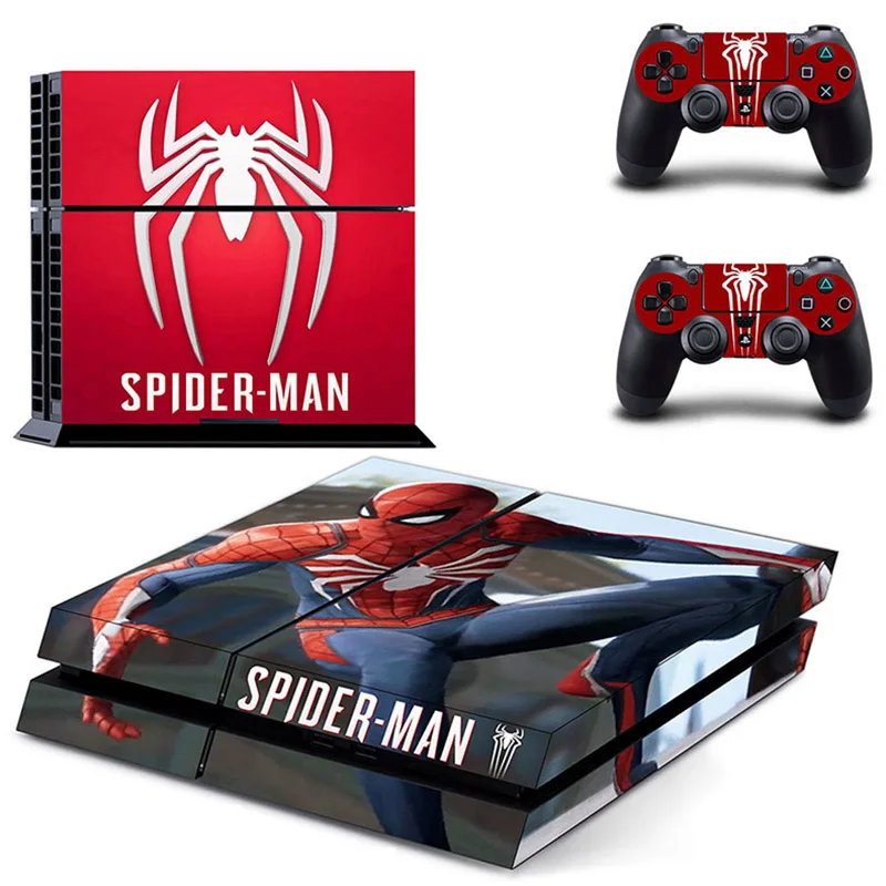 PS 4 стикер Spider-Man Play station 4 стикер s, наклейка для PS4 наклейка Pegatinas Adesivo для консоли playstation 4 и 2 контроллера