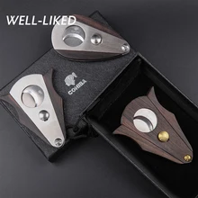 Резак для сигар Cohiba, ножницы для сигар из сандалового дерева с острыми лезвиями из нержавеющей стали, аксессуары для курения сигар Резак для сигар Cohiba, ножницы для сигар из сандалового дерева с острыми лезвиями из нержавеющей стали, аксессуары для курения сигар