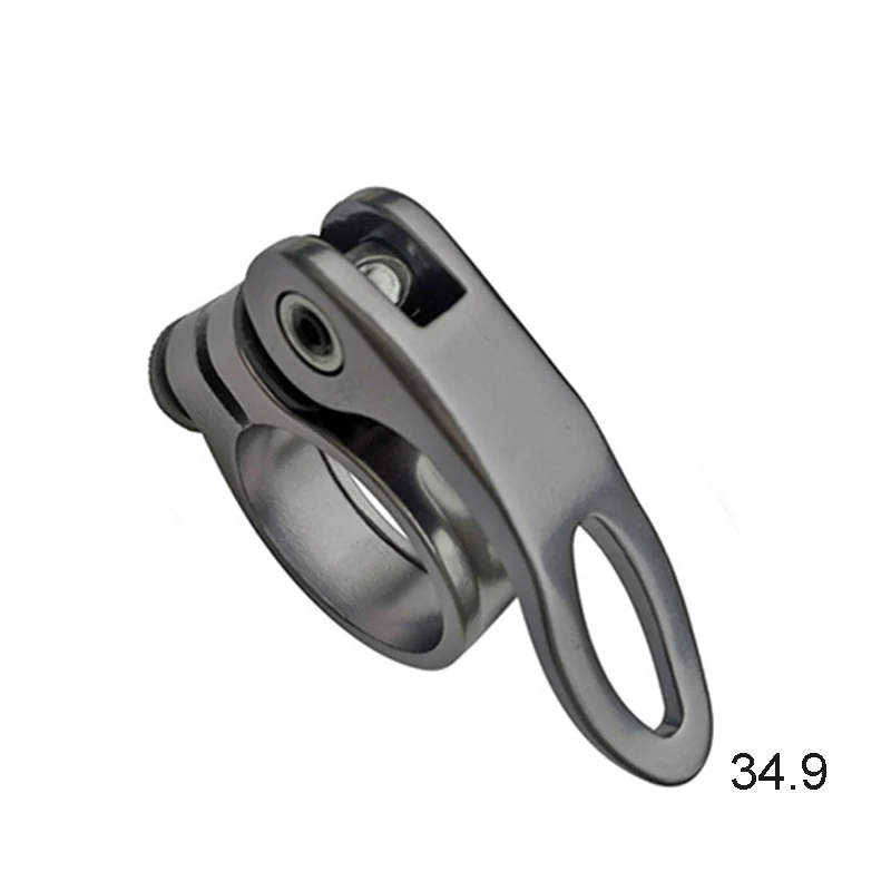 Titanium 34.9 Зажим для велосипедного седла алюминиевый Сверхлегкий быстросъемный дорожный велосипед MTB горный велосипед Подседельный штырь зажим 28,6 мм-34,9 мм - Цвет: Titanium 34.9