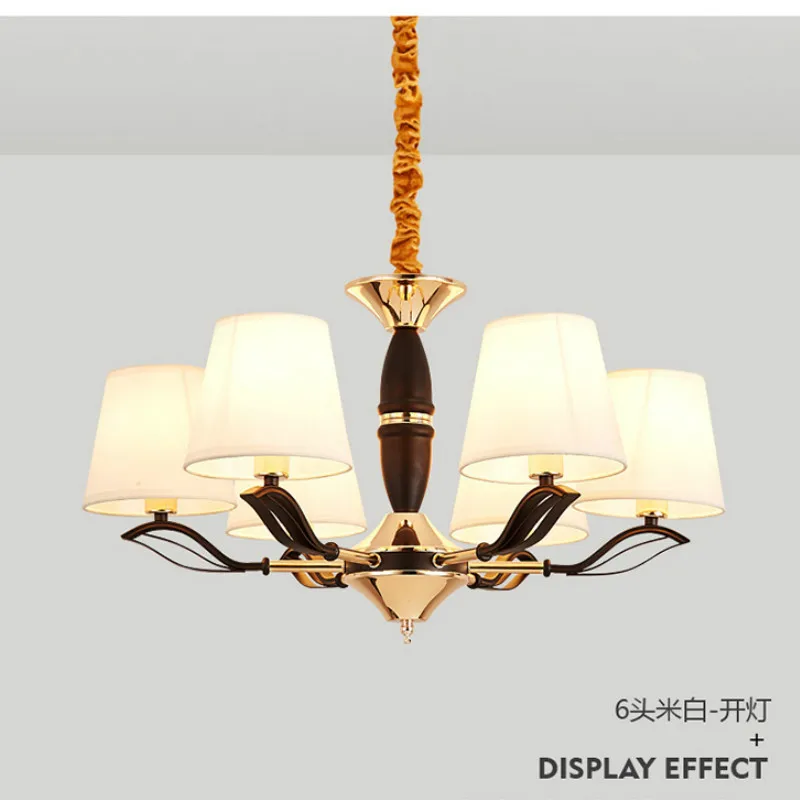 American Living Room Iron Grinding Glass Chandelier Modern Simple Dining Room Hotel Villa Bedroom Chandelier