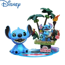 

Disney Anime Cartoon Lilo & Stitch Toy Hawaii Holiday D-Select 004 PVC Action Figure Series Model Kawaii Doll Children's Gift