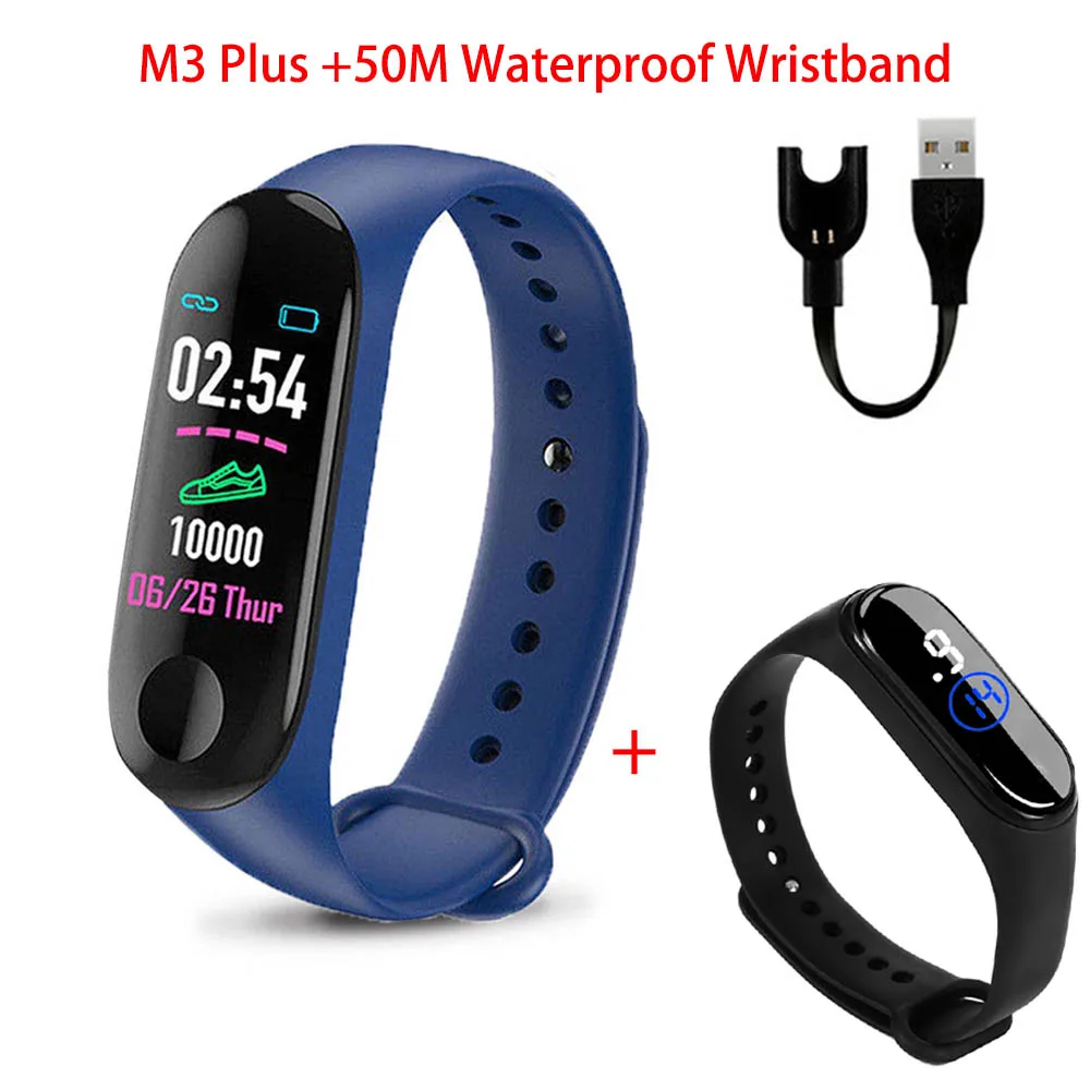 as the show M3 Plus, умный Браслет M3Plus, Bluetooth, смарт-браслет, фитнес-трекер, пульсометр, активность, смарт-браслет, 50 м, водонепроницаемый браслет - Цвет: as the show