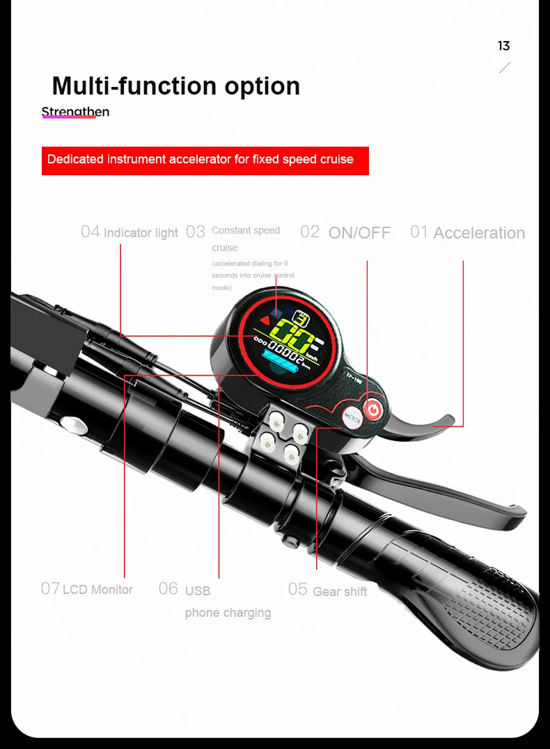 Cheap 12 Inch Off Road Electric Scooter 2 Wheels Electric Scooter 48V 500W E-Scooter Range 150KM Double Suspension Adult Kick Scooter 26