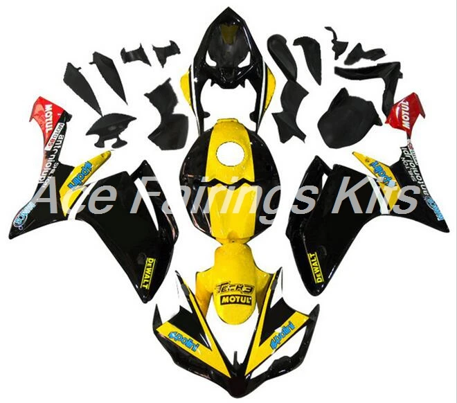 4 бесплатные подарки ABS Полный Танк обтекатель подходит для Yamaha YZF1000 R1 2007 2008 07 08 YZF R1 пользовательские обтекатели комплект Желтый Черный