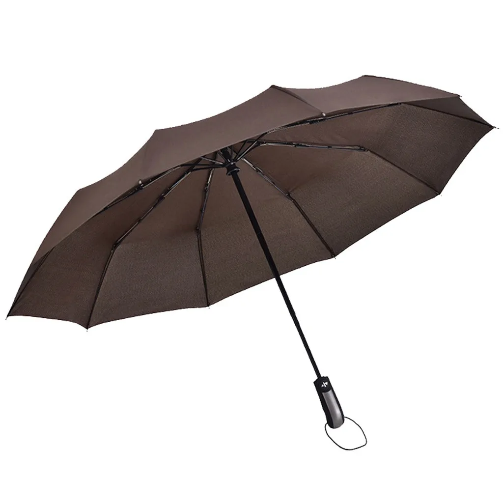 Бизнес автоматический зонт от дождя складной зонтик с УФ-защитой от ветра двойной Слои перевернутые зонтики задний ход - Цвет: B