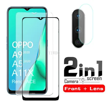 Перейти на Алиэкспресс и купить 2 в 1 Защитное стекло для Oppo A9 A5 2020 A11x Reno Ace Защитная пленка для объектива камеры 5 9 11x Закаленное Стекло