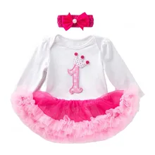 

Baby Girl Clothes 1st Birthday Outfits Toddler Girls Dresses 1 Year Birthday Party Kid Tutu Dress with Headband