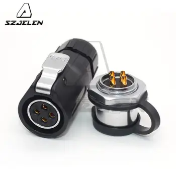 

XHP20, Waterproof Connector 4 pin Solar Power Cable Circular Industrial Male socket Female Plug IP67