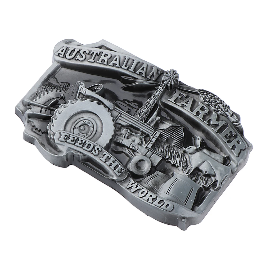 Men's Western  Cowboy Ranch Machine Tool Bronze Belt Buckle