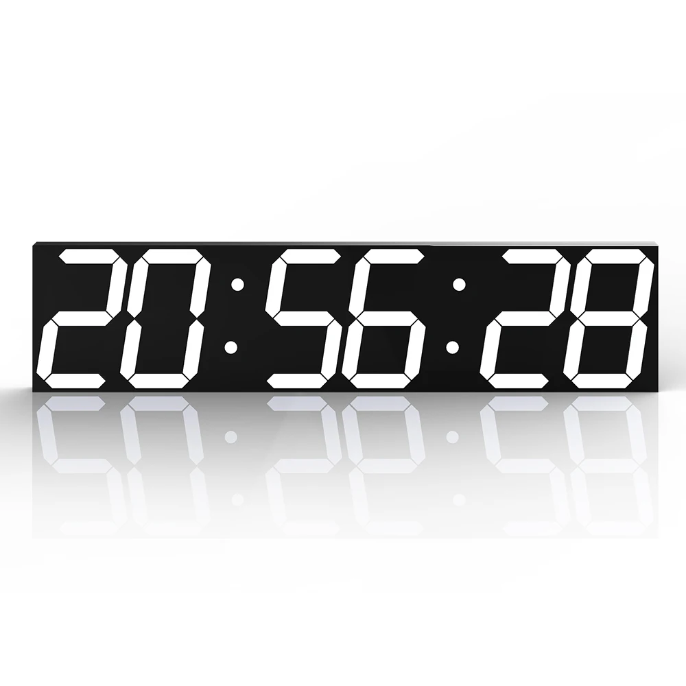 OversizeDigitalLEDWallClockLargeNumberDisplayElectronic3DLEDClockwithRemoteControl